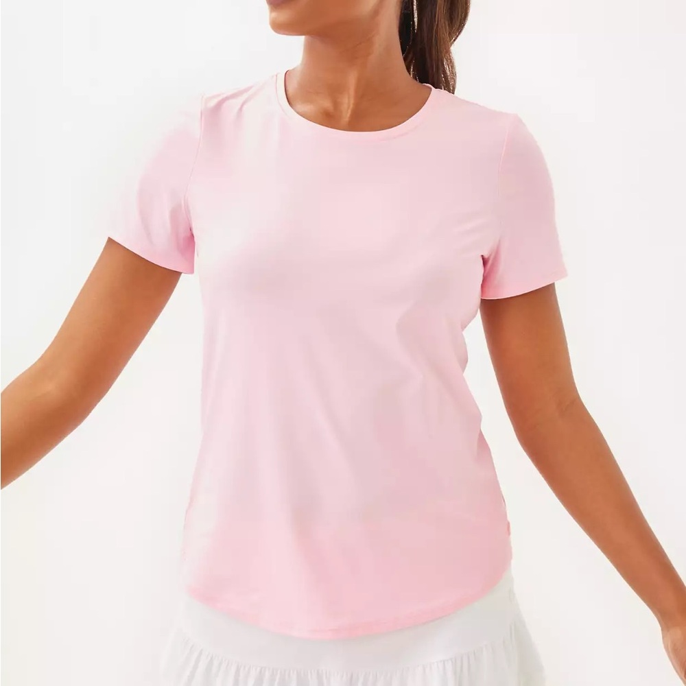 Lilly Pulitzer UPF 50+ Luxletic Westley Active Tee Pink Muse - Picture 2 of 7